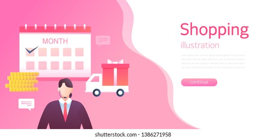 delivery concept illustrations. Modern flat style