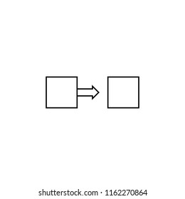 Delivery concept isolated line icon, vector illustration design. Logistics collection.
