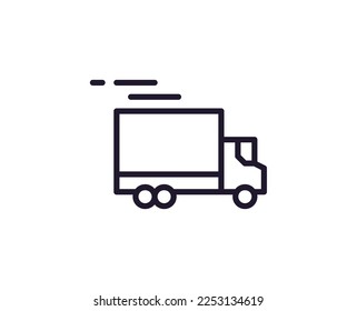 Delivery concept. Modern outline high quality illustration for banners, flyers and web sites. Editable stroke in trendy flat style. Line icon of delivery