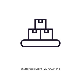 Concepto de entrega. Ilustración moderna de gran calidad para banners, volantes y sitios web. Actrazo editable en estilo plano de moda. Icono de línea de entrega