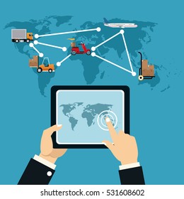 delivery concept online service logistic cargo transport