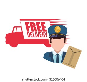 delivery concept shipping icons design, vector illustration 10 eps graphic.