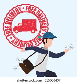 delivery concept shipping icons design, vector illustration 10 eps graphic.