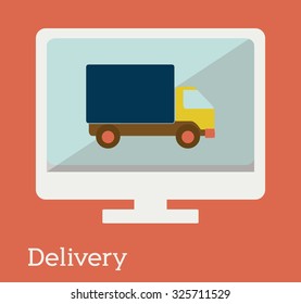 Delivery concept with shipping icons design, vector illustration eps 10