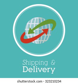 Delivery concept with shipping and logistics icons design, vector illustration eps 10