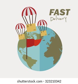 Delivery concept with shipping and logistics icons design, vector illustration eps 10