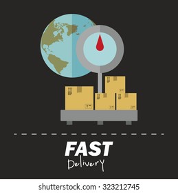 Delivery concept with shipping and logistics icons design, vector illustration eps 10