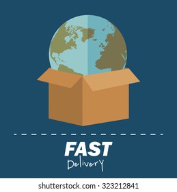 Delivery concept with shipping and logistics icons design, vector illustration eps 10