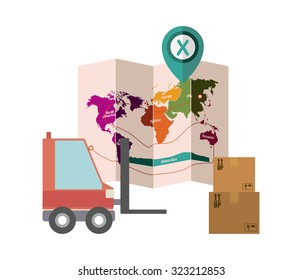 Delivery concept with shipping and logistics icons design, vector illustration eps 10