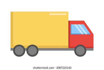Delivery concept - truck on a white background	