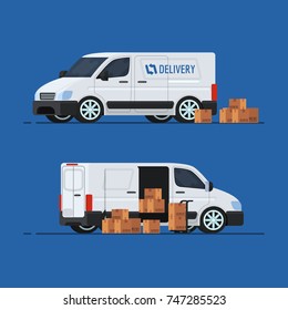 Delivery Concept. Delivery Truck. Vector illustration