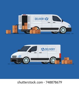Delivery Concept. Delivery Truck. Vector illustration