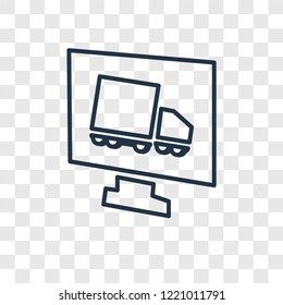 Delivery concept vector linear icon isolated on transparent background, Delivery concept transparency concept in outline style