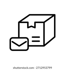 Icono de correo electrónico de confirmación de entrega, Vector de línea
