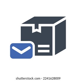 Delivery confirmation email icon, Vector Graphics