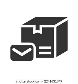 Delivery confirmation email icon, Vector Graphics