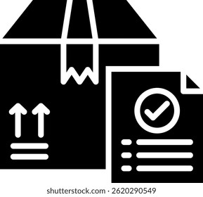 Delivery Confirmation Icon Glyph Vector Illustration