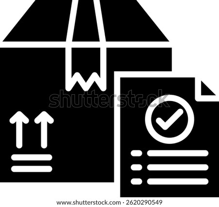Delivery Confirmation Icon Glyph Vector Illustration