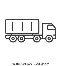 Delivery Container Icon Depicting a Box with Arrows in Black and White