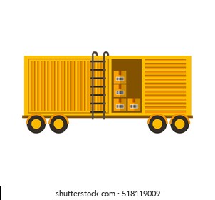 delivery container isolated icon vector illustration design