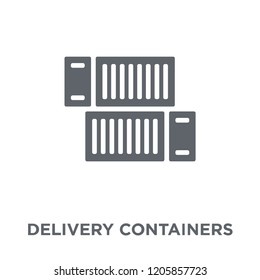 delivery containers icon. delivery containers design concept from Delivery and logistic collection. Simple element vector illustration on white background.