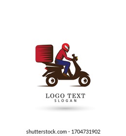 Delivery, Courier & Express Motorbike Logo. Symbol & Icon Vector Template.