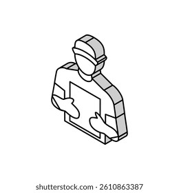 delivery courier isometric icon vector. delivery courier sign. isolated symbol illustration