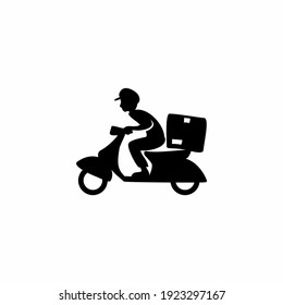 Delivery Courier Motorbike Logo Icon Symbol Stock Vector (Royalty Free ...