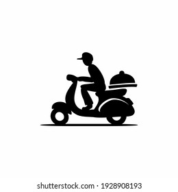 Delivery and Courier Motorbike Logo. Icon and Symbol Vector Template.
