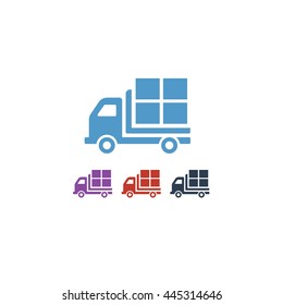 Delivery Courier Moving Service Logo Vector Flat Design