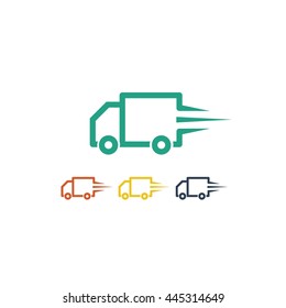Delivery Courier Moving Service Logo Vector Flat Design