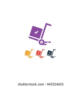 Delivery Courier Moving Service Logo Vector Flat Design