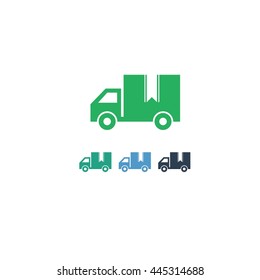 Delivery Courier Moving Service Logo Vector Flat Design