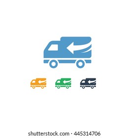 Delivery Courier Moving Service Logo Vector Flat Design