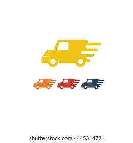 Delivery Courier Moving Service Logo Vector Flat Design