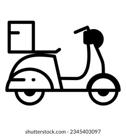 delivery courier package icon on transparent background