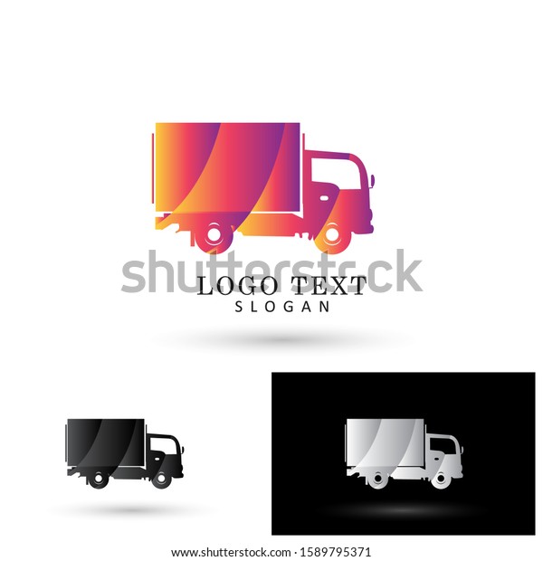 Delivery & Courier Truck Logo. Symbol
& Icon Vector
Template.