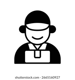 Delivery Courier Vector for Fast Shipping Service, Running parcel man illustration, last-mile logistics and express handling