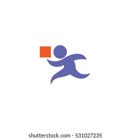 Delivery Courier Vector Logo Design Element