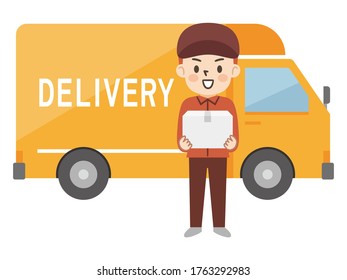 Delivery courier and delivery vehicle