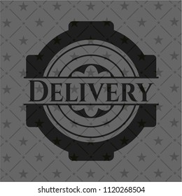 Delivery dark emblem. Retro