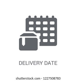 Delivery Date icon. Trendy Delivery Date logo concept on white background from Delivery and logistics collection. Suitable for use on web apps, mobile apps and print media.