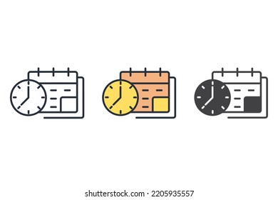 delivery date icons  symbol vector elements for infographic web