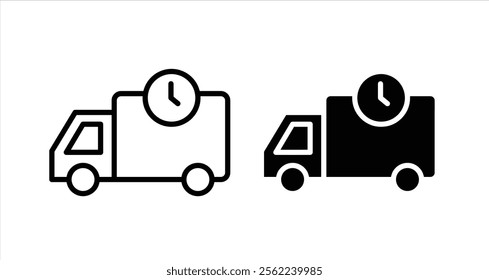 Delivery delay Icon collection in filled and stroke style.