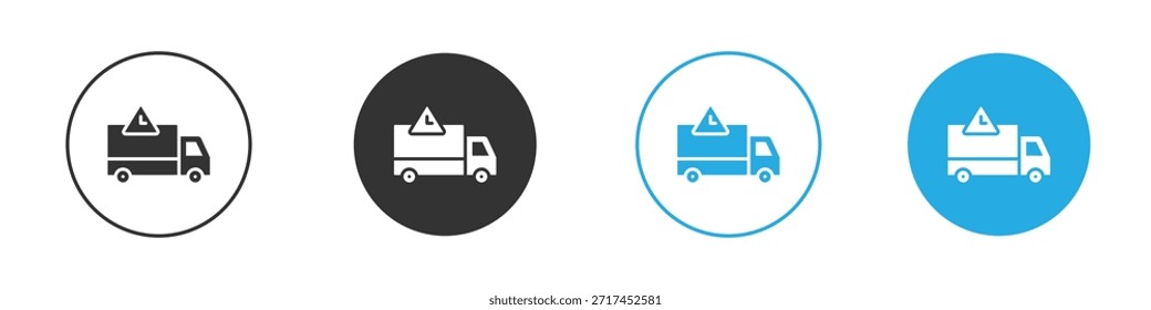 Delivery delay icon. Graphic icon design template