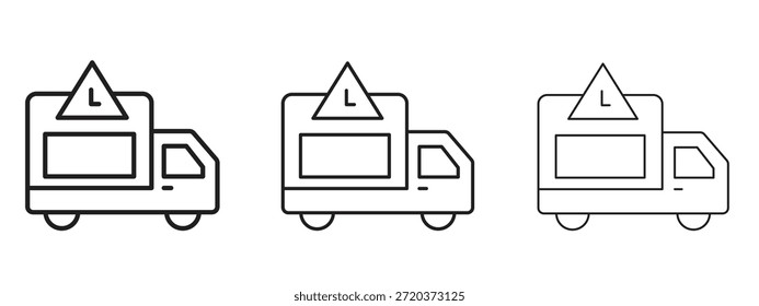 Ícone de atraso na entrega. Ilustração de vetor de estilo minimalismo desenhado à mão