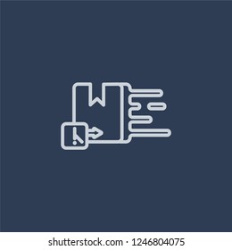 Delivery Delay icon. Delivery Delay linear design concept from Delivery and logistic collection. Simple element vector illustration on dark blue background.