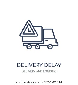 Delivery Delay icon. Delivery Delay linear symbol design from Delivery and logistic collection.