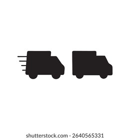 Delivery delay Icon set in black filled and line. on white background