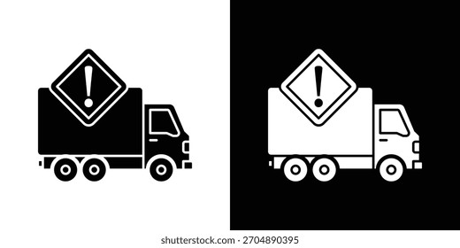 Delivery delay icon silhouette vector in black colors. flat symbol logo design style